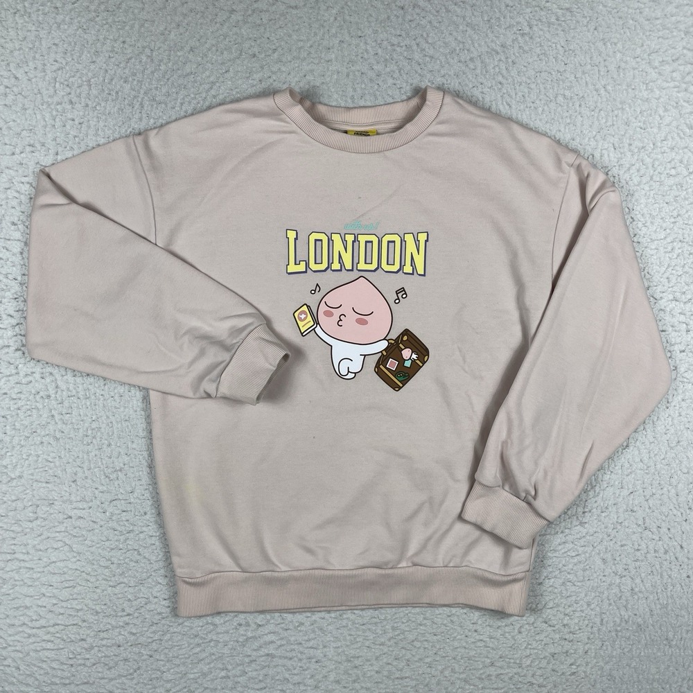Kakao Friends x Topten Kids Sweatshirt Size 12-13Y‎ Emoticons APeach Character